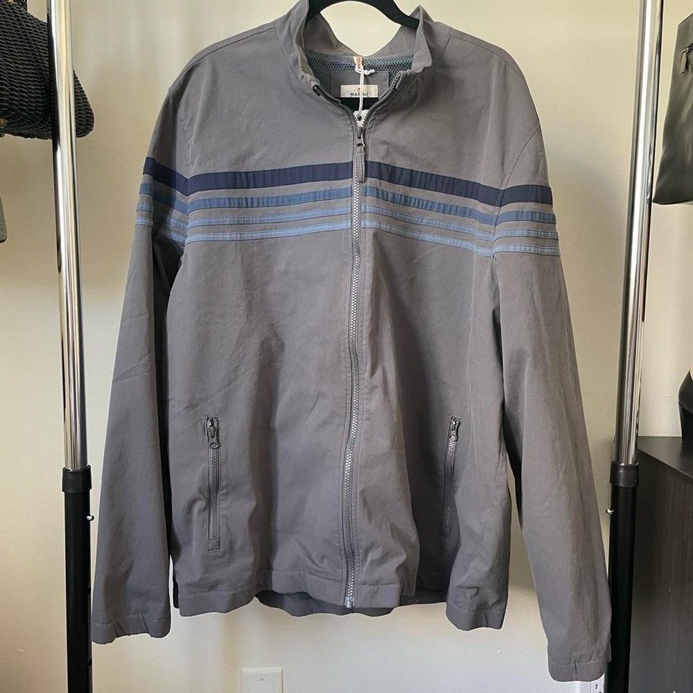 NWT Marine Layer men’s grey windbreaker. size: XXL